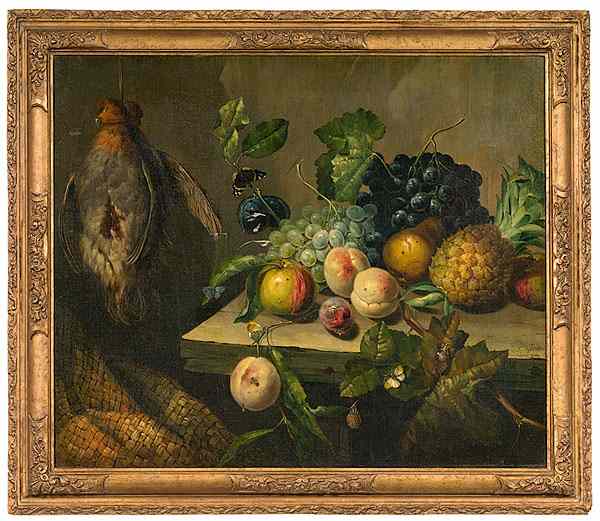 Appraisal: James Charles Ward British - Still Life Oil on canvas