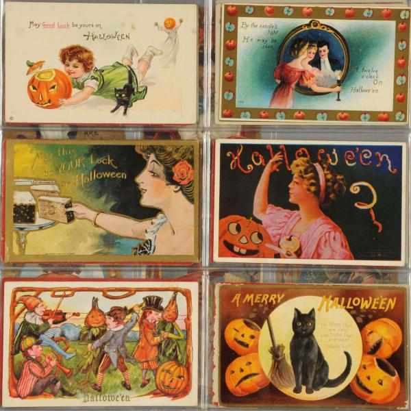 Appraisal: Lot of Halloween Postcards Includes three Brundage and one Clapsaddle