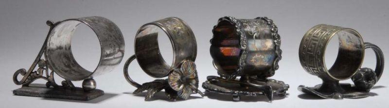 Appraisal: Lot of Figural Napkin Rings Description First is a napkin