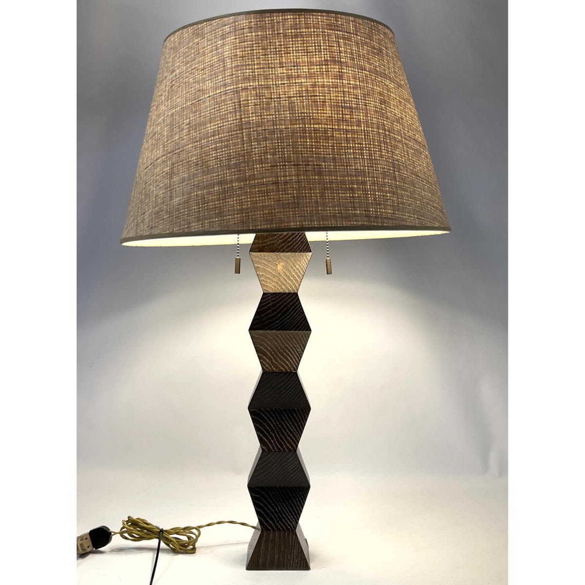 Appraisal: Donghia Cerused Oak Table Lamp Dimensions H inches W inches