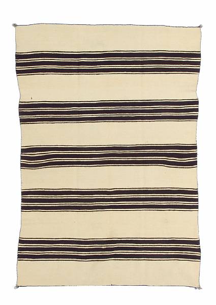 Appraisal: Property of various owners Softly woven alternating striped bands of