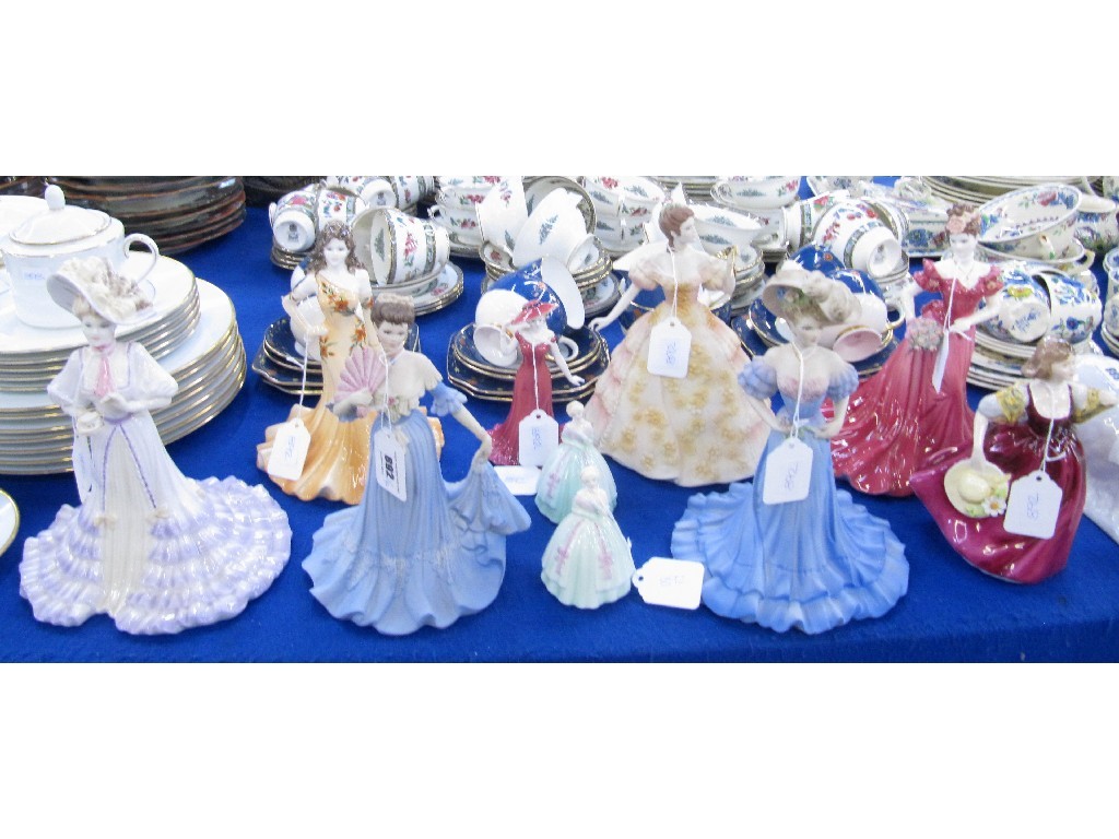 Appraisal: Ten Coalport figures including Jenny Mandarin Crescent Society Ball Royal