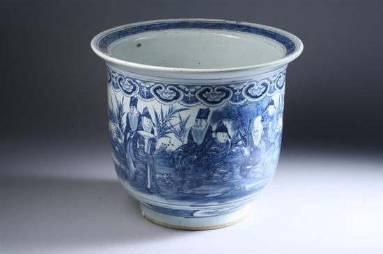 Appraisal: CHINESE PORCELAIN BLUE AND WHITE PORCELAIN JARDINIERE - in high