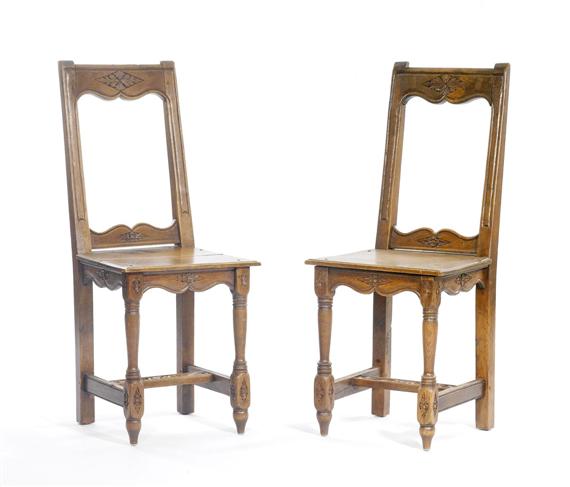 Appraisal: SUITE OF CHAIRS in the style of Louis XIII France