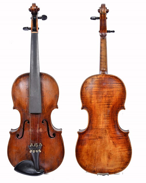 Appraisal: A TH CENTURY CONTINENTAL PROBABLY GERMAN VIOLIN bearing a Montagnana