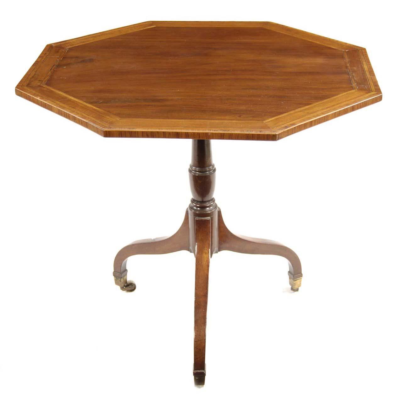 Appraisal: A late George III mahogany tripod table