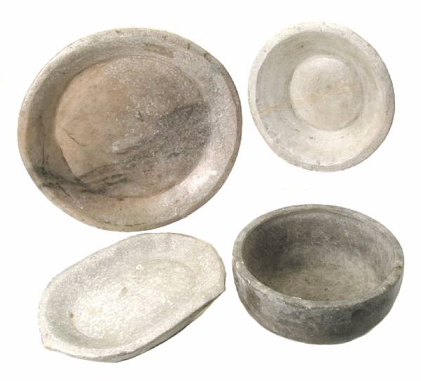 Appraisal: A group of seven marble dishes together with a marble