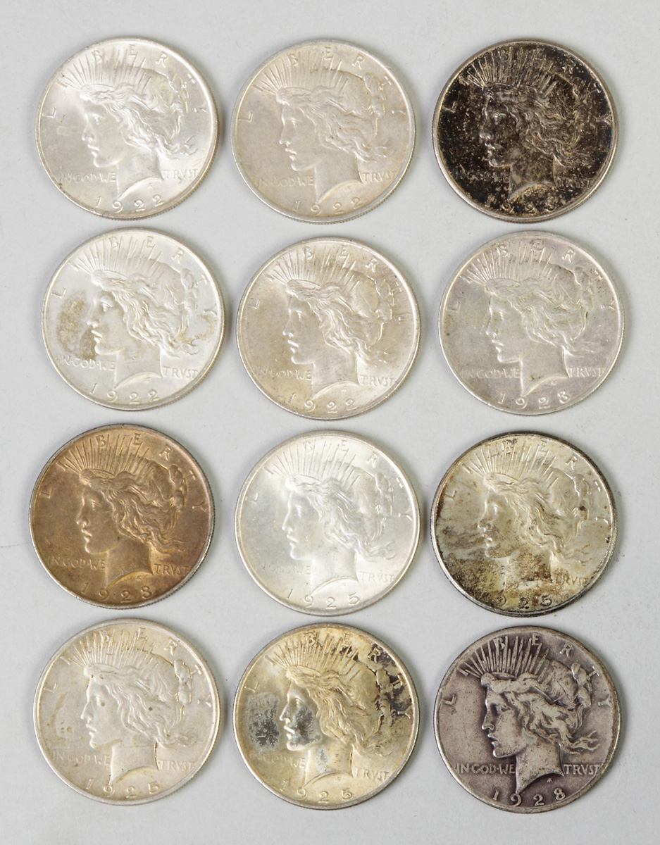 Appraisal: Liberty Silver Dollars - - - -