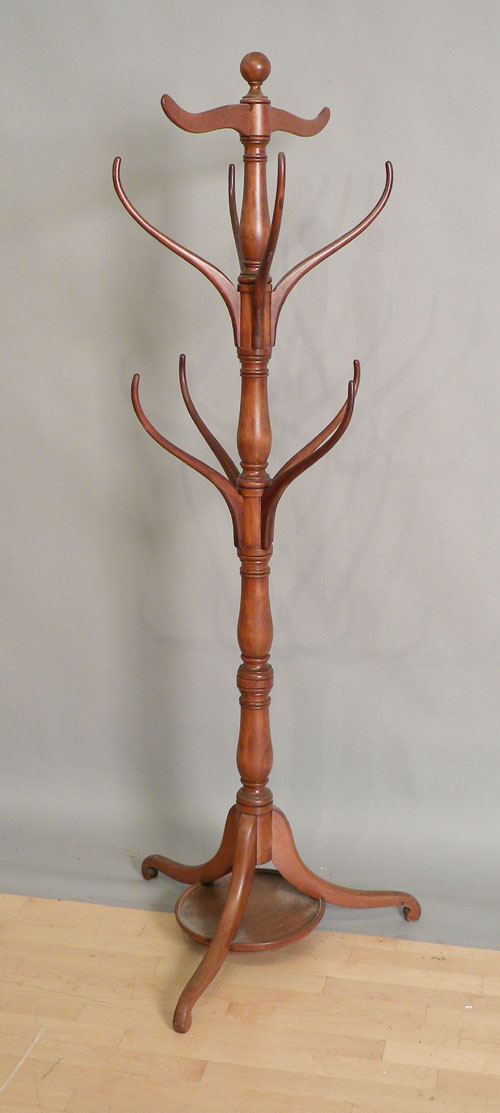 Appraisal: Mahogany hat rack early th c h