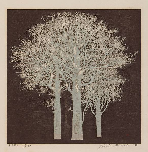 Appraisal: Joichi Hoshi - One modern print Entitled Ki Jo Tree