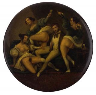 Appraisal: AN EROTIC RUSSIAN IMPERIAL SNUFF BOX A LUKUTIN FACTORY S