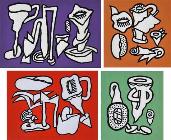 Appraisal: Alun Leach-Jones born Arrangements of Objects screenprints x cm x