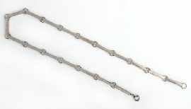 Appraisal: A sterling silver bar link necklace by Tiffany Co Finland