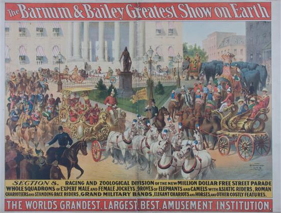 Appraisal: Sale Lot A Barnum and Bailey Advertising Print The Barnum