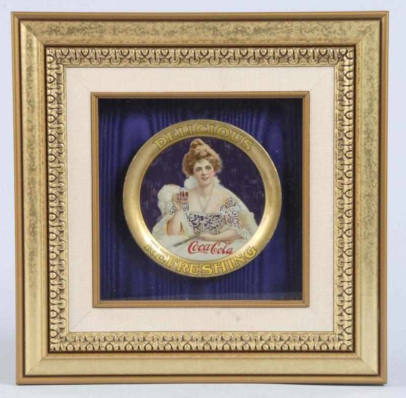 Appraisal: Tin Litho Coca-Cola Change Tray Description Beautifully matted and framed