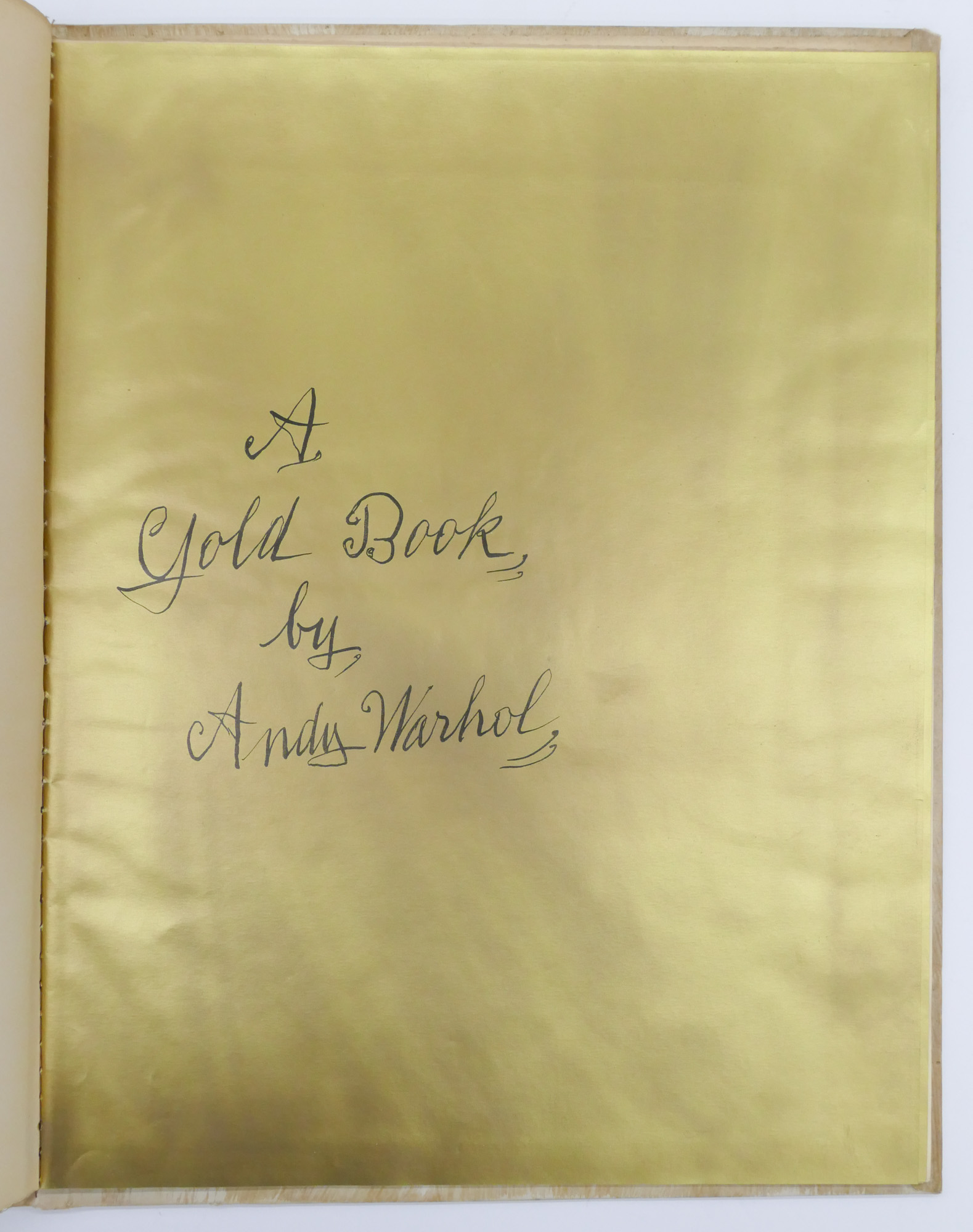 Appraisal: Andy Warhol - American ''A Gold Book'' F S IV