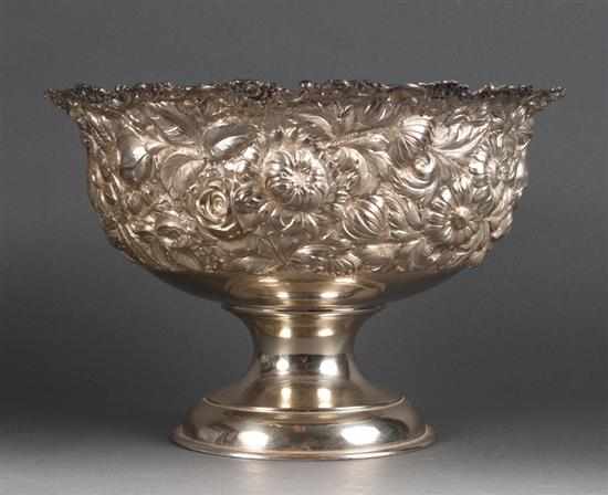 Appraisal: American repousse sterling silver centerbowl Stieff Baltimore dated pattern marked