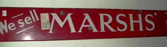 Appraisal: AN ANTIQUE ENAMEL SIGN 'MARSHS MINERAL WATER'