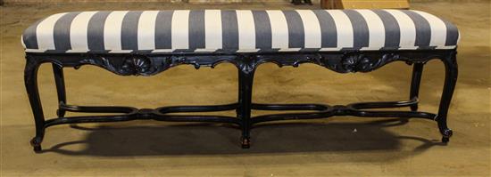 Appraisal: Sale Lot A Louis XV Style Black Painted Bench th