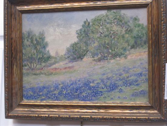 Appraisal: RUDDELL M AMERICAN TH C Spring meadow landscape Oil on