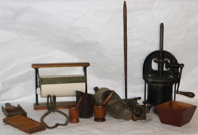 Appraisal: LOT OF PIECES OF TH AND EARLY TH CENTURYCOUNTRY STORE