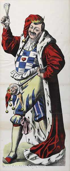 Appraisal: A French Carnival Print late th c King of Hearts