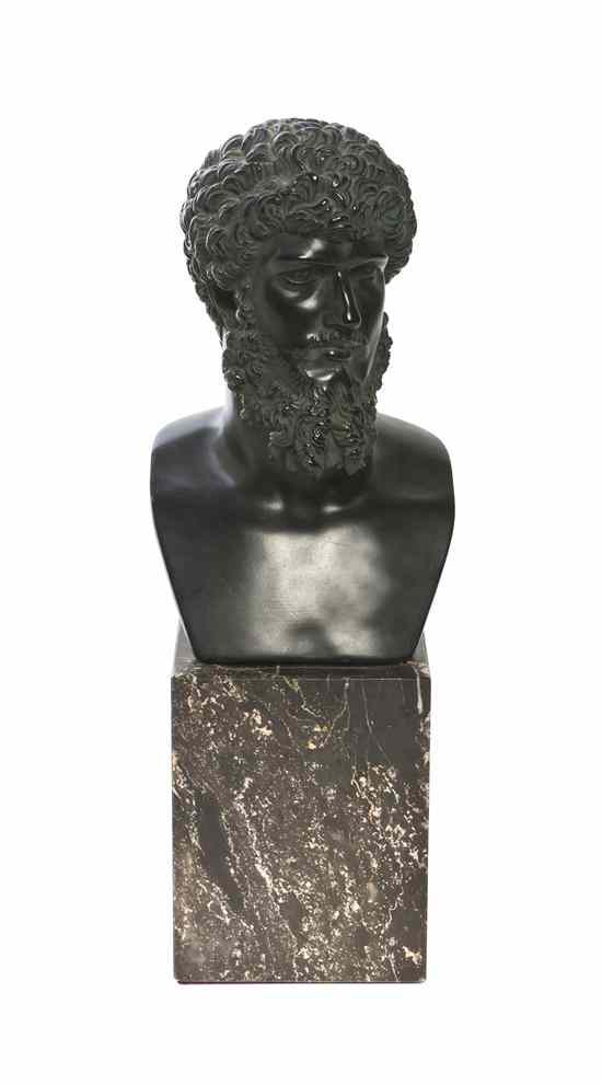 Appraisal: A Classical Roman Style Cast Bust depicting a philosopher raised