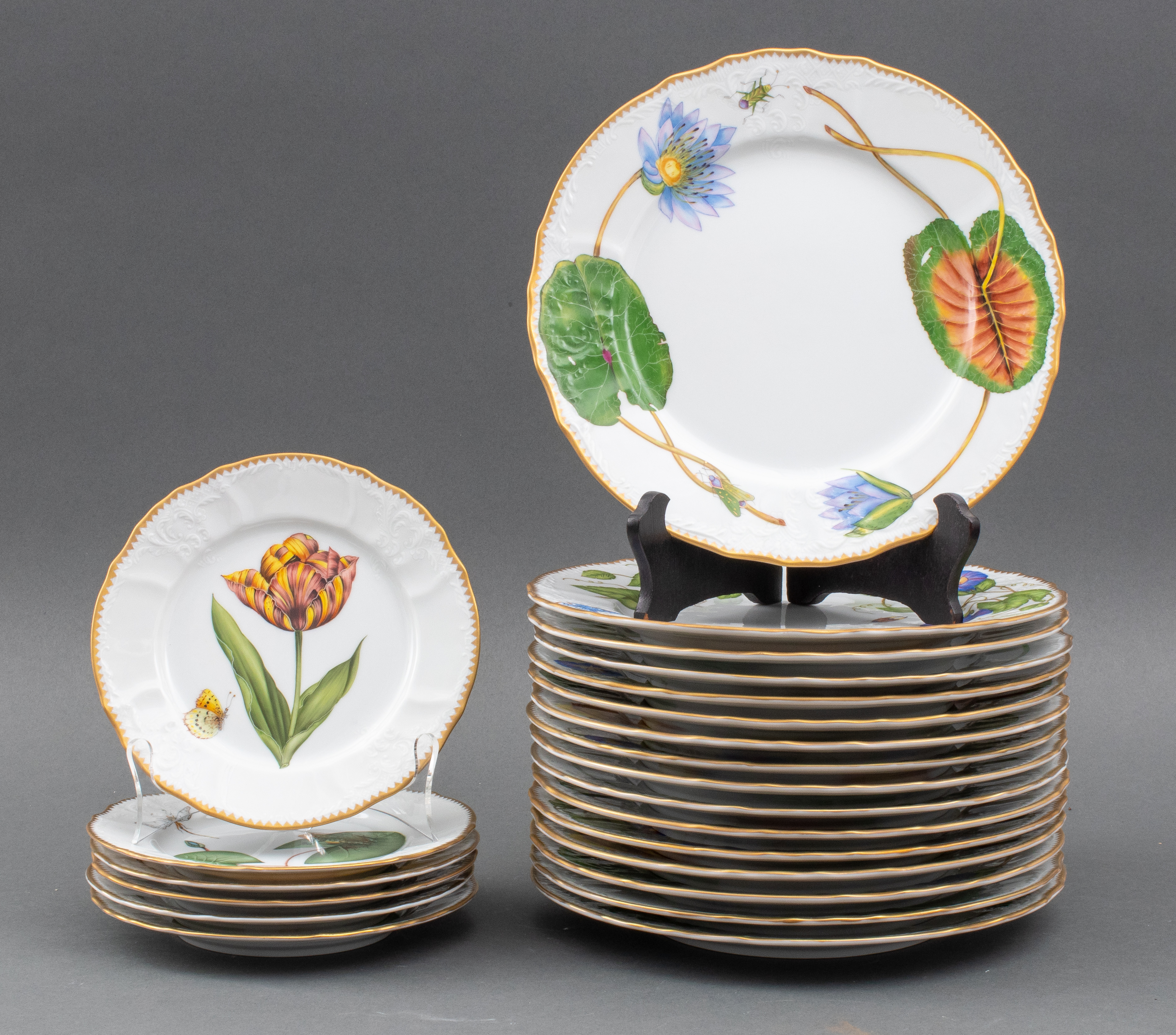 Appraisal: ANNA WEATHERLEY PORCELAIN PLATES PCS Anna Weatherley Designs Hungarian porcelain