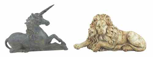 Appraisal: Pair of cast iron figures late th c of a