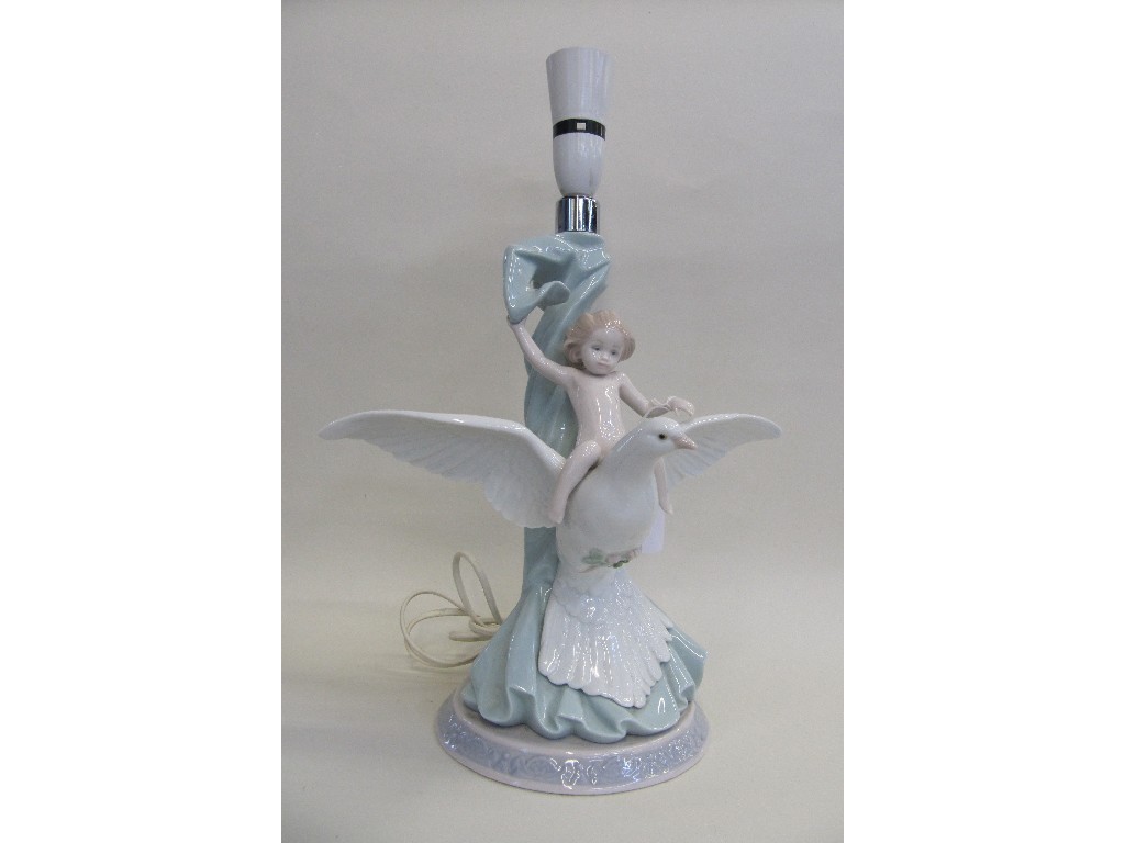 Appraisal: Lladro table lamp 'A Flight of Fantasy' designed by Enrique