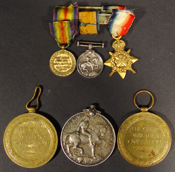 Appraisal: World War I Military Medal group comprising - War Medal