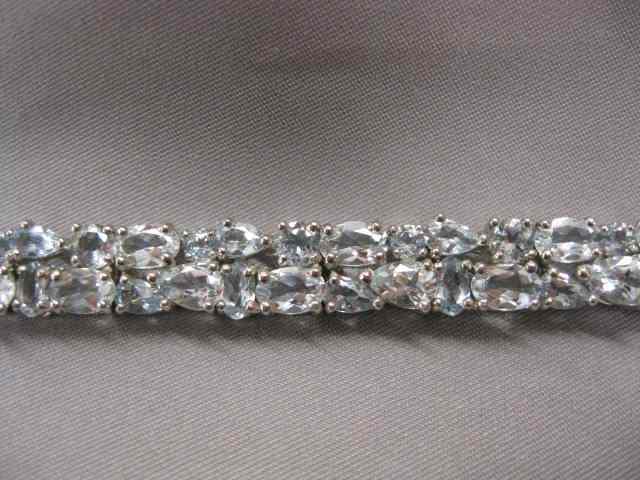 Appraisal: Aquamarine Bracelet gems in sterling silver '' long