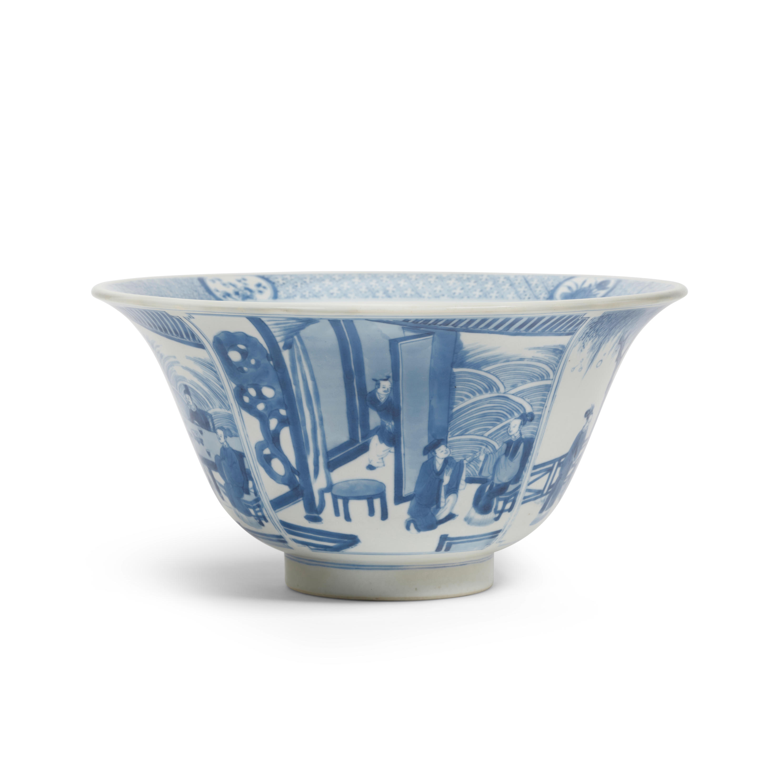 Appraisal: A LARGE BLUE AND WHITE 'WESTERN CHAMBER' BOWL Chenghua mark