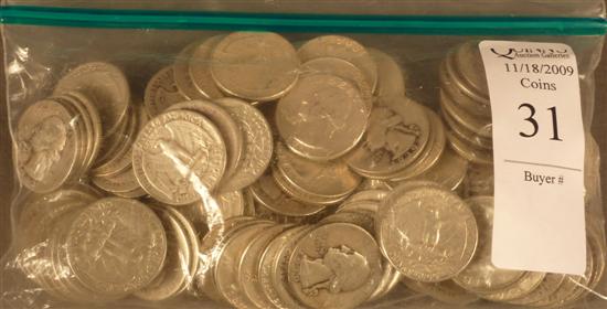 Appraisal: Lot of silver Washington quarters mixed dates