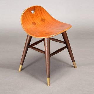 Appraisal: Dunbar Stool Wormly Heart Stool Edward Wormley For Dunbar Stool