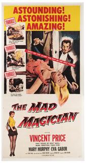 Appraisal: The Mad Magician Columbia Three-sheet x Magic horror thriller Astounding