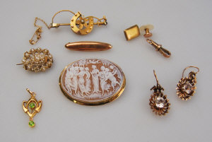 Appraisal: Collection of antique and later jewellery items including cy horse