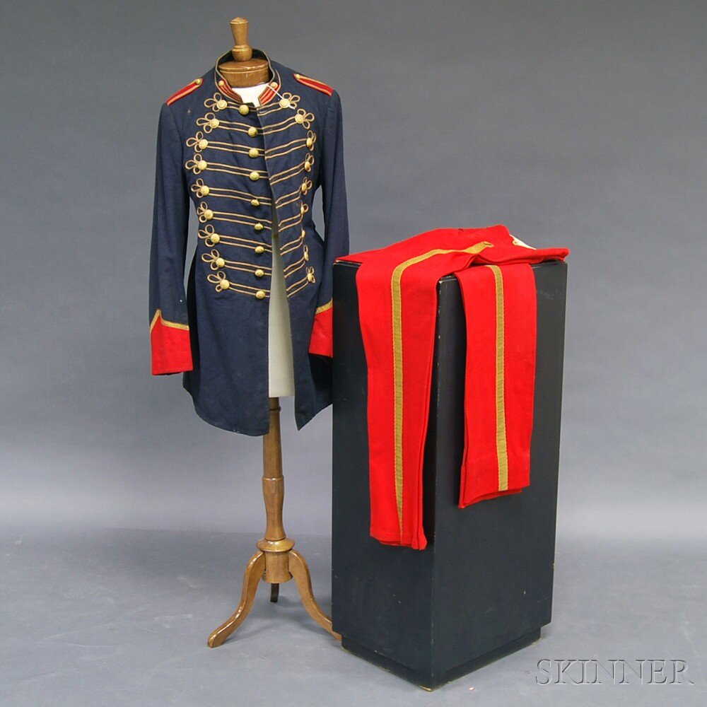 Appraisal: Wool Militia Uniform mid to late th century a navy