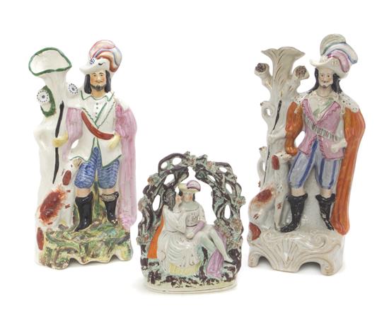 Appraisal: Sale Lot Three Staffordshire Figures two depicting men in uniform