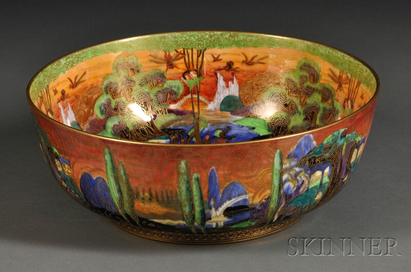 Appraisal: Wedgwood Fairyland Lustre Poplar Trees Bowl England c Z with