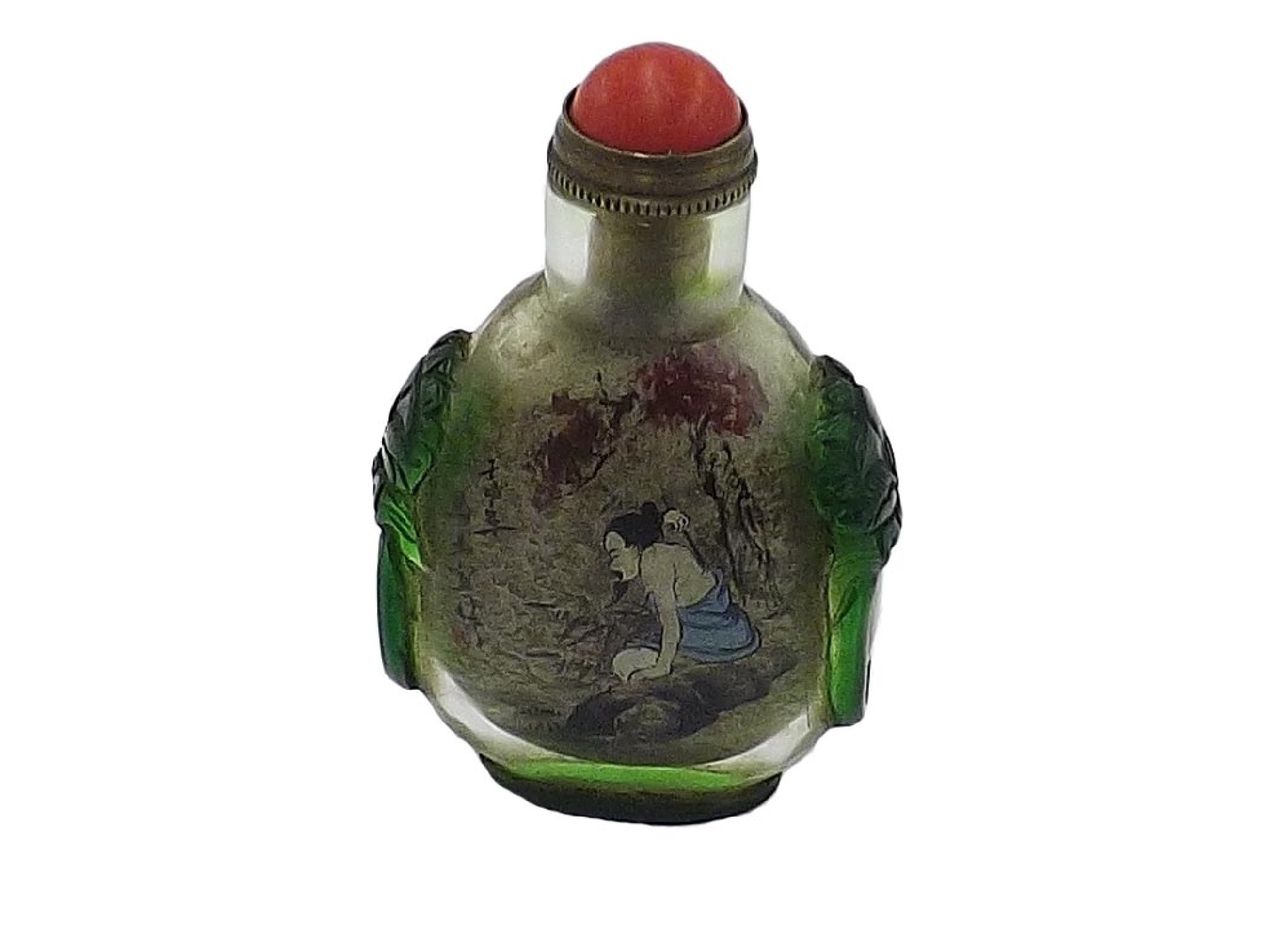 Appraisal: Chinese interior painted snuff bottle and stopper high