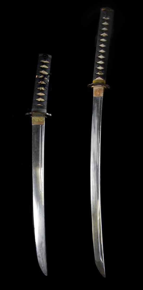 Appraisal: A Group of Two Japanese Blades comprising one short blade