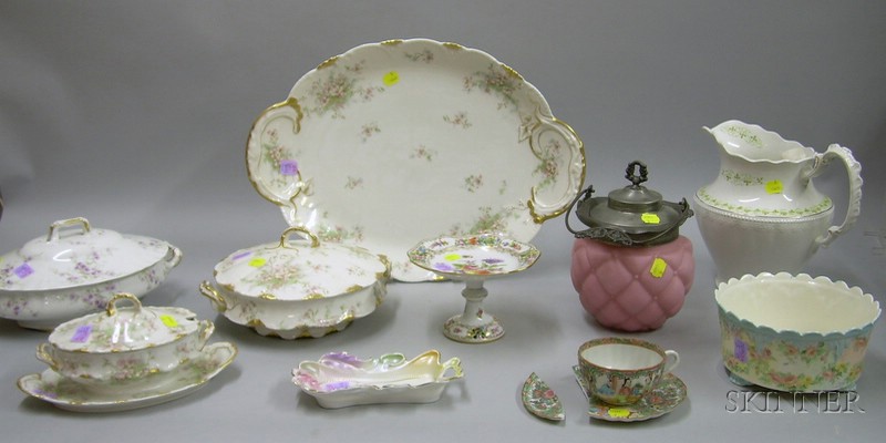 Appraisal: Ten Pieces of Assorted Decorated Ceramic Tableware and a Victorian