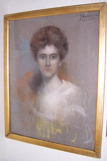 Appraisal: Georg Sauter Bust Portrait of a Ladysigned and datedpastel cm