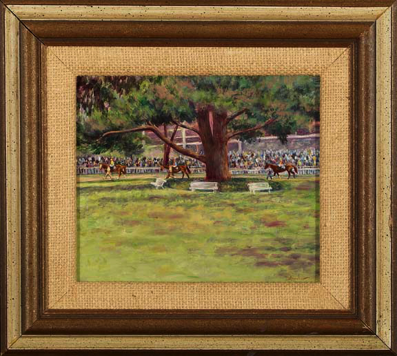 Appraisal: Thomas Archer American Contemporary Belmont Walking Ring oil on board