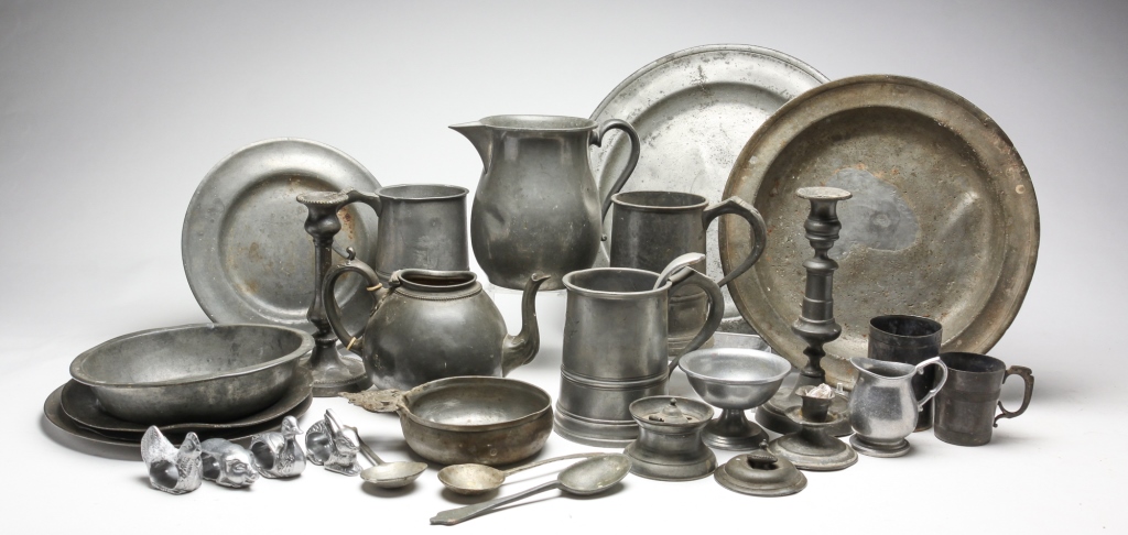 Appraisal: LARGE GROUP OF PEWTER American and European early th-late th