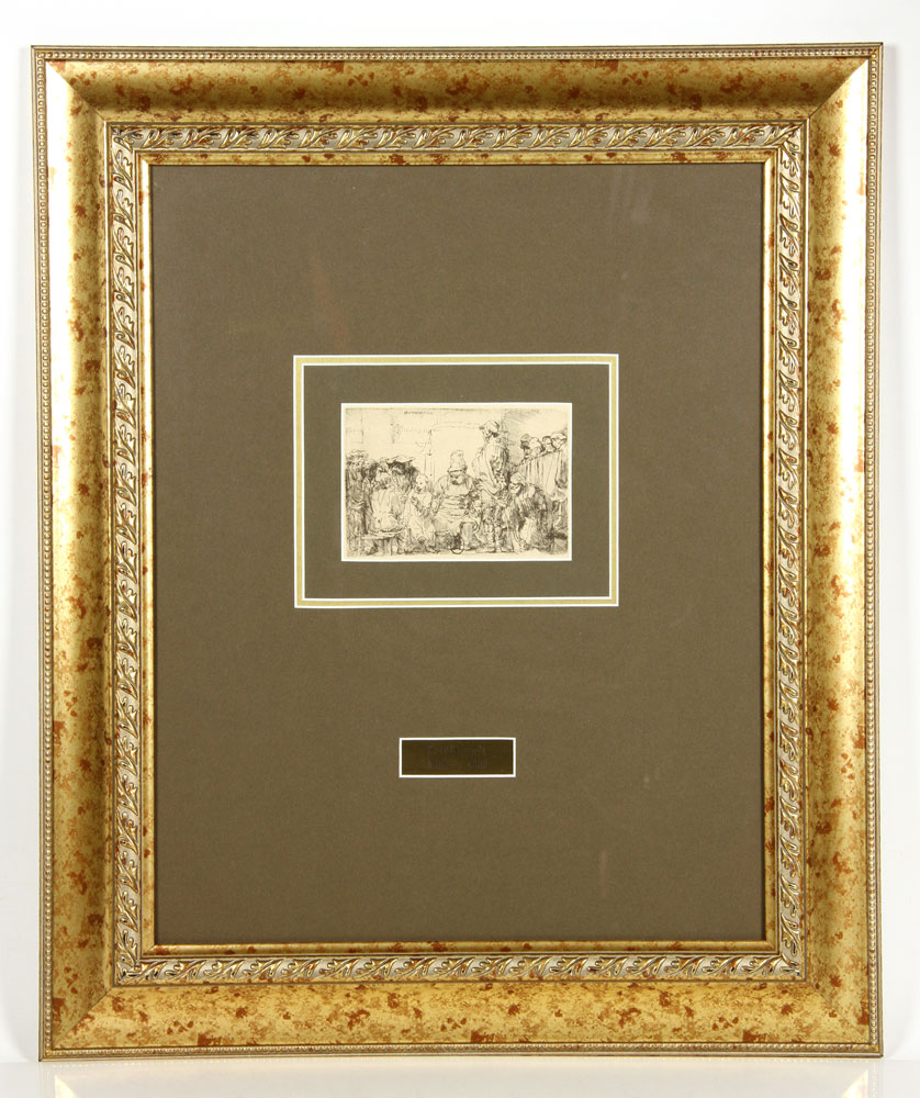 Appraisal: - Van Rijn Jesus at the Temple Litho Rembrandt Van