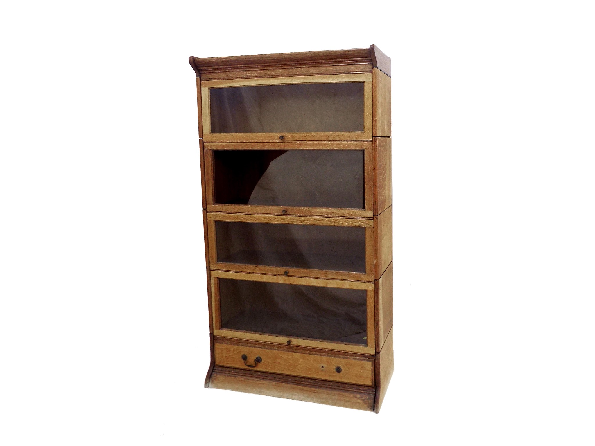 Appraisal: Globe Wernicke four tier sectional bookcase with a drawer at