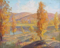 Appraisal: Arthur Ernst Becher Beecher German American - Autumn Landscape Oil