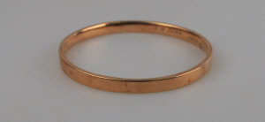 Appraisal: ct rose gold hollow bangle approx mm wide approx g